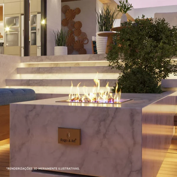 LAREIRAS A GÁS EXTERNA – FIRE PIT QUADRADA - Image 3