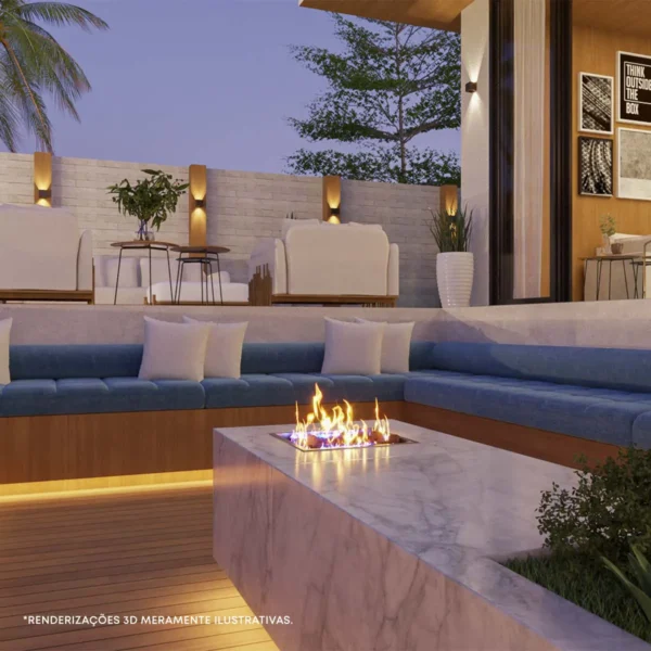 LAREIRAS A GÁS EXTERNA – FIRE PIT QUADRADA - Image 7