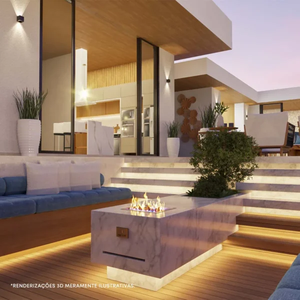 LAREIRAS A GÁS EXTERNA – FIRE PIT QUADRADA - Image 8