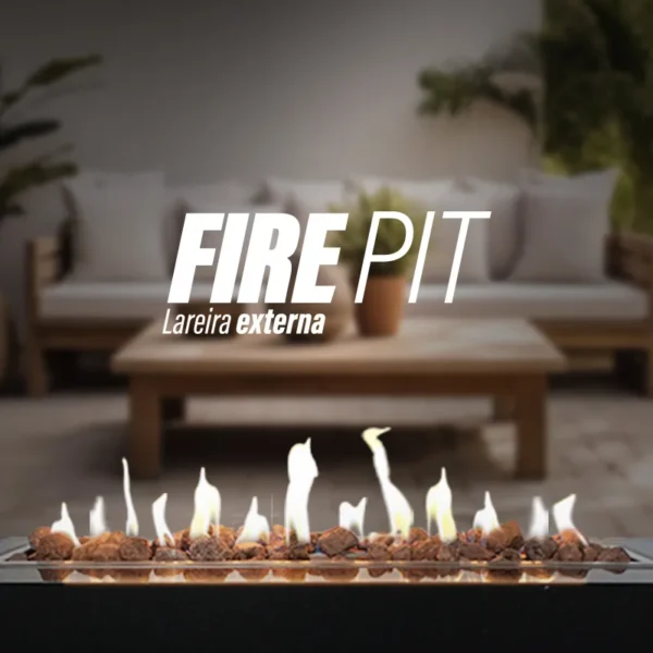 LAREIRAS A GÁS EXTERNA – FIRE PIT RETANGULAR