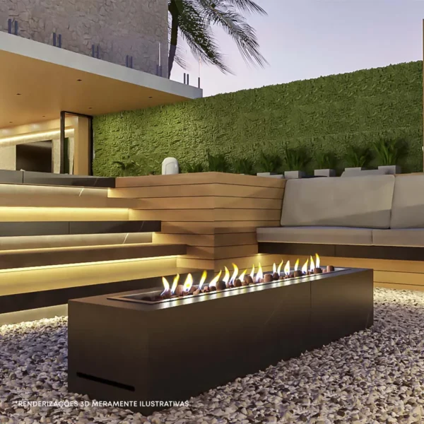 LAREIRAS A GÁS EXTERNA – FIRE PIT RETANGULAR - Image 6