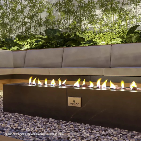 LAREIRAS A GÁS EXTERNA – FIRE PIT RETANGULAR - Image 3