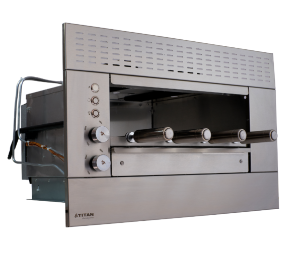 Churrasqueira a Gás de Embutir Prime 4 espetos – Painel ventilado – Suprema